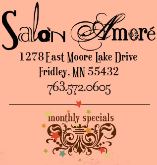 Salone Amore Spa. Visit us at 1278 East Moore Lake Drive - Fridley, MN 55432 - 763.572.0605